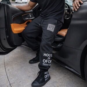 House of Ofori 2 Black and White High-Top Sneakers